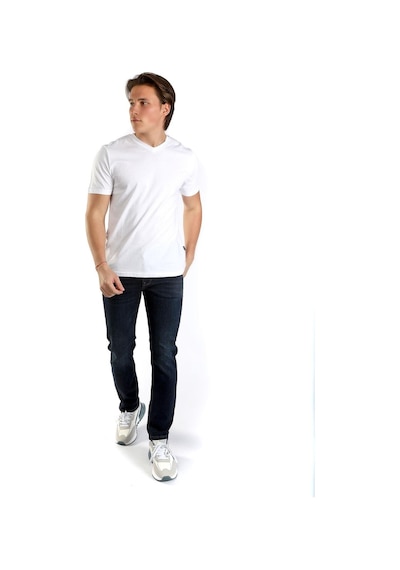 Lee Cooper Jonat Erkek V Yaka T-Shirt Beyaz-17176-Beyaz