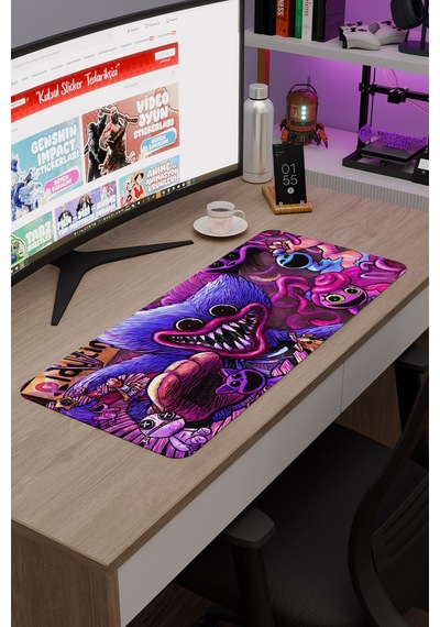 Poppy Playtime Kaymaz Dikişli Kauçuk Oyuncu Mousepad V1 - 70x30 Xl Gaming Mouse Pad Fare Altlığı