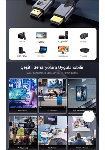 Ugourd 5-metre Hdmı To Hdmı Ultra Sertifikalı Hdmı 2.1 Kablo 48gb