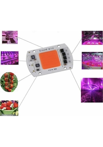 220V 50W Grow Led Full Spectrum Cob Led (Bitki Yetiştirme Ledi)