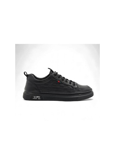 Erkek Rahat Taban Lastik Bağcıklı Sneaker Gerçek Deri Mc 19039 Beyaz Siyah