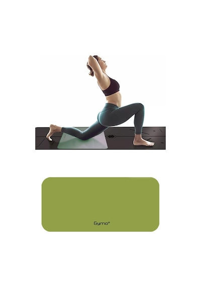Gymo Ekolojik 6mm Tpe Yoga Matı Pilates Minderi Diz Dirsek Koruyucu Matlı Set Yeşil