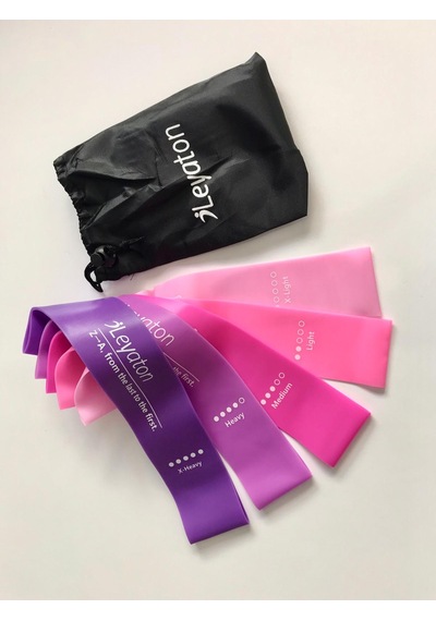 Leyaton Latex Aerobik Bandı 5'li Set New Color Özel Çantalı
