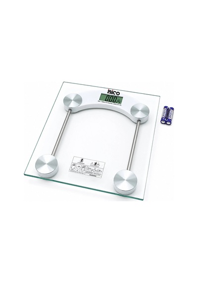 Dijital - Pilli Kare Banyo Baskül Terazi Tartı Lcd Ekran 180kg/0.1g 30x30cm İ11-025 5468