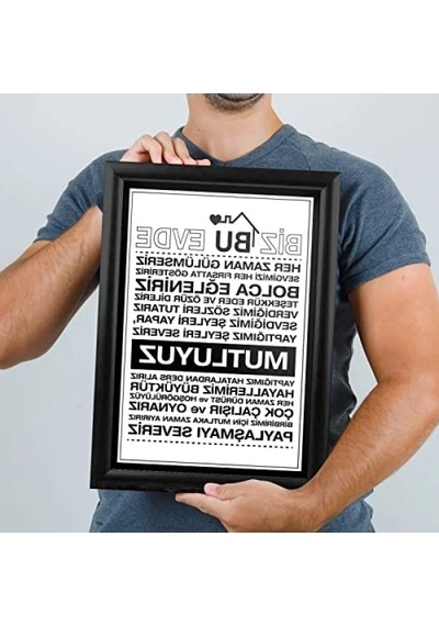 Aileye Özel Baskılı Dekoratif Çerçeve, A4 Boyut