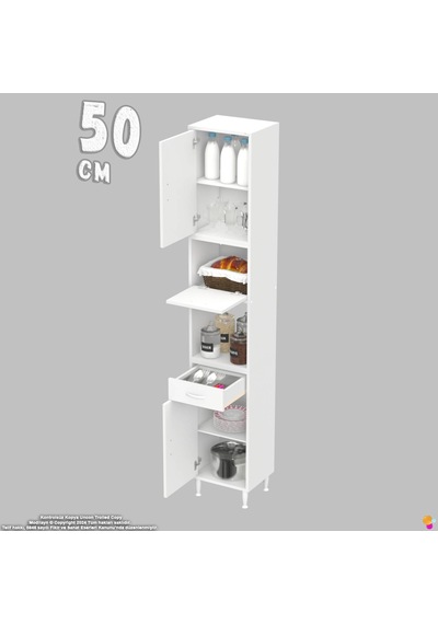 Modilayn Ece Fırın Bölmeli Çok Amaçlı Dolap Kapaklı Çekmeceli - Mutfak Ve Kahve Düzeni 50 Cm Beyaz Modilayn Ece Fırın Bölmeli Çok Amaçlı Dolap Kapaklı Çekmeceli - Mutfak Ve Kahve Düzeni 50 Cm Beyaz