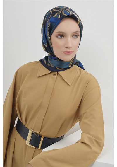 Armine Saf İpek Sura Eşarp-2026 İlkbahar-yaz- 953100d Lacivert