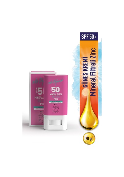 Eda Taşpınar Mineral Filtreli Pink Zinc Stick Güneş Kremi SPF50+ 20 G