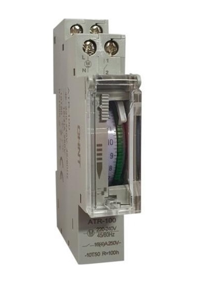 Atr-100 Analog Mekanik Zaman Saati Dikey Kadran Günlük 15 Dakika 1 Tırnak 100 Saat Rezervli 24 Saat 1 Na Kontaklı