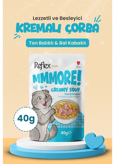 Reflex Plus Mmore Ton Balıklı Ve Bal Kabaklı Kremalı Kedi Çorbası 40 Gr 6lı Set