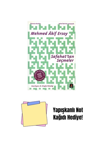 Safahat Tan Seçmeler + Yapışkanlı Not Kağıdı