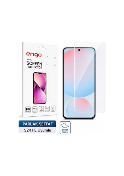 Samsung Galaxy Uyumlu S24 Fe Ekran Koruyucu Nano Şeffaf Esnek