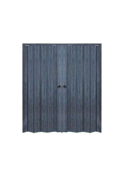 Faran Dekorasyon 170 x 215 Antrasit Renk Camsız Çift Açılım Pvc Akordiyon Katlanır Kapı - FRNAKMODEL-147