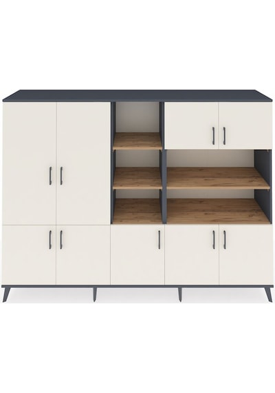 Hyperion Dolap 14 Raflı 9 Kapaklı 220x44x163 Antrasit-aytaşı/çam Antrasit-aytaşı/çam Hyperion Dolap 14 Raflı 9 Kapaklı 220x44x163 Antrasit-aytaşı/çam Antrasit-aytaşı/çam