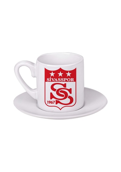 Sivasspor Türk Kahvesi Fincanı Beyaz
