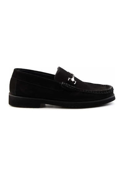 Bambi Siyah Hakiki Deri Erkek Loafer Ayakkabı E01194031501 Siyah