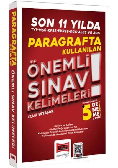 Yargı Yayınları Kpss Dgs Ales Tyt Msü Ekpss Ags Son 11 Yılda Paragrafta Kullanılan Önemli Sınav Kelimeleri