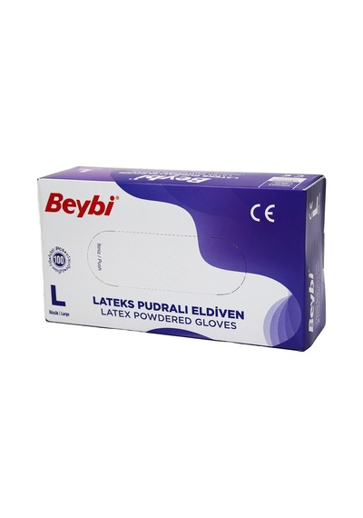 Beybi L Pudralı Muayene Eldiveni 100lü 2