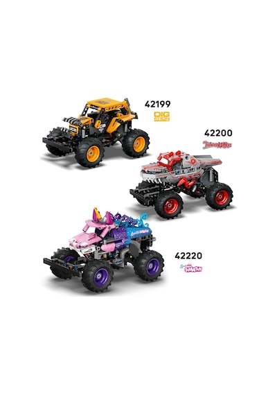 LEGO® Technic Monster Jam™ Grave Digger™ Ateş ve Buz 42219 – 7 yaş ve üzeri çocuklar için Yaratıcı Oyuncak Yapım Seti (263 Parça)