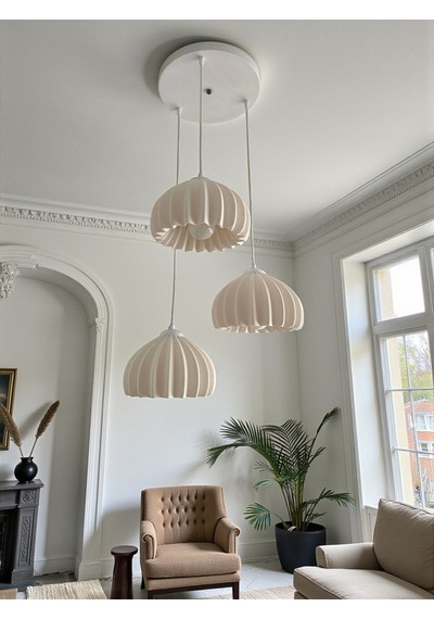 Solis Modern 3 Lü Sarkıt Avize Salon Ve Mutfak Aydınlatması Şık Bohem Tarz Nestvibe Beyaz