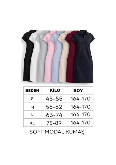 Paw Garage Kadın Penny Polo Yaka Cepli Elbise - Soft Modal Kumaş Bordo