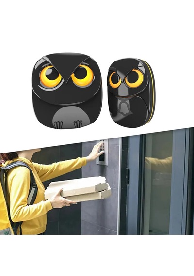 Monozone Lüx 1 Buton 1 Alıcı Kablosuz Kapı Zili Baykuş Şekilli