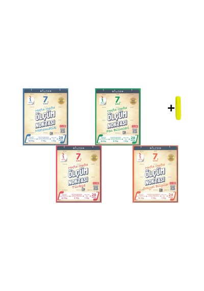 Bilfen 7. Sınıf Matematik Fen Türkçe Sosyal Hafta Hafta Ölçüm Noktası 1.dönem Maarif Model Yeni