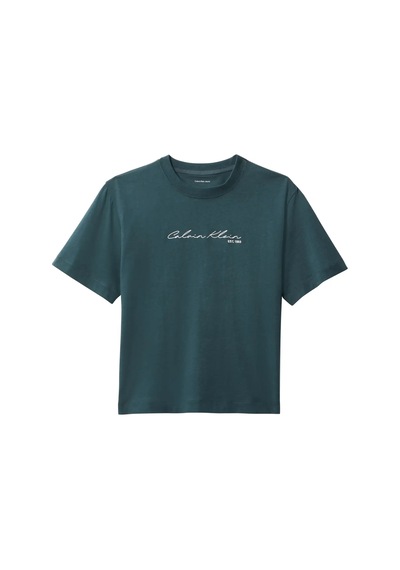 Calvin Klein Ss Graphıc Boxy Tee, 3q1, Xxs Mavi Kadın T-shirt