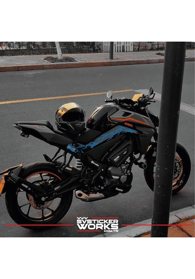 Cfmoto 250nk Sticker Orta Şase Şimşek Yıldırım Sticker Deseni Dekor Sticker Diğer