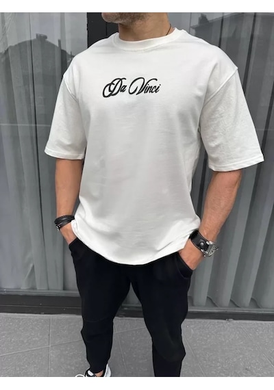 Suma Beyaz Unisex Oversize Baskılı T-shirt Xl Beden