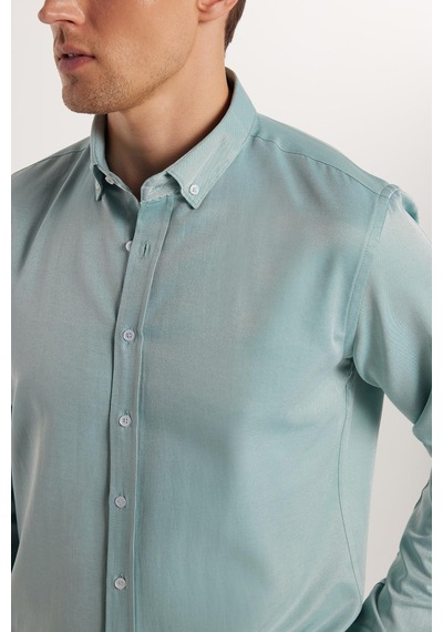 Tudors Erkek Slim Fit Dar Kesim Pamuklu Kolay Ütü Yeşil Düğmeli Yaka Gömlek-31589 Yeşil Tudors Erkek Slim Fit Dar Kesim Pamuklu Kolay Ütü Yeşil Düğmeli Yaka Gömlek-31589 Yeşil