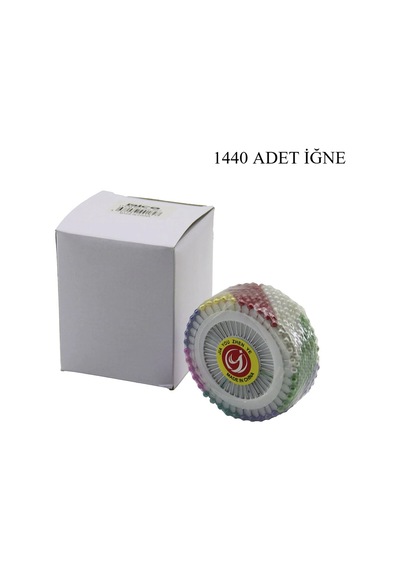 Yuvarlak Disk Standlı 1440 Adet Renkli Toplu Başörtü İğnesi Bx40