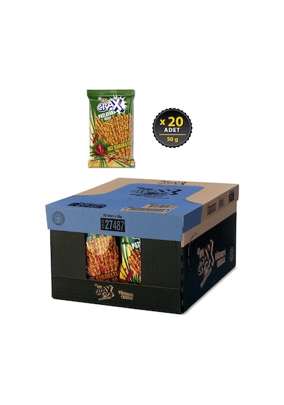 Eti Crax Patlayan Lezzet Acı Baharatlı Çubuk Kraker 20 x 50 G