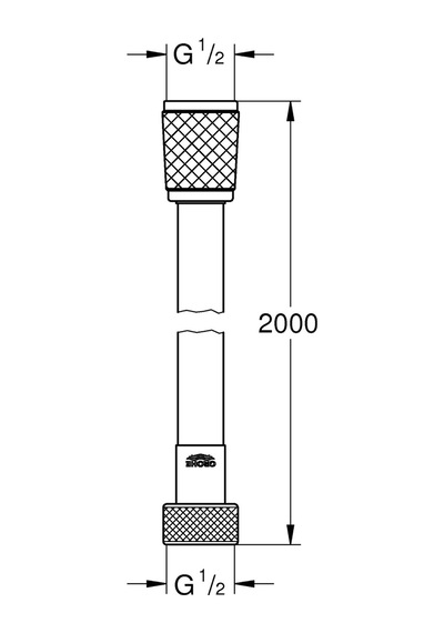 Grohe Vitalioflex Comfort 2000mm Duş Hortumu Krom 27173001