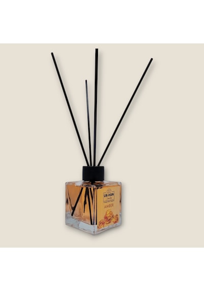 Amber Bambu Çubuklu Oda Kokusu 100 Ml Cam Şişe