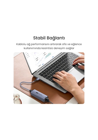 Veggieg Usb-a Ve Type-c 2.5g Gigabit Ethernet Dönüştürücü Adaptör