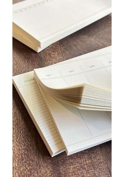 4'lü Masaüstü Tarihsiz Planlayıcı Set Hedefler, Haftalık Planlayıcı, Noktalı Ve Çizgili Notepad Çok Renkli