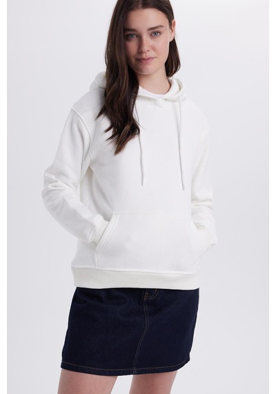 Tudors Kadın Relax Fit Rahat Kesim Pamuklu Kapüşonlu Kanguru Cepli Ekru Sweatshirt-39940 Ekru Tudors Kadın Relax Fit Rahat Kesim Pamuklu Kapüşonlu Kanguru Cepli Ekru Sweatshirt-39940 Ekru