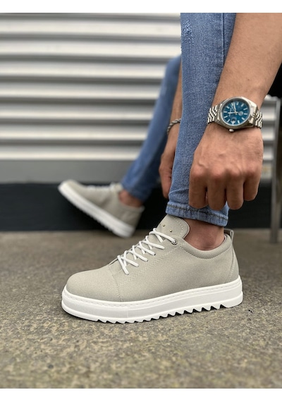 Dmr Elegance Jy152 Cool Bağcıklı Süet Erkek Günlük Spor Klasik Ayakkabı Sbt - Gri