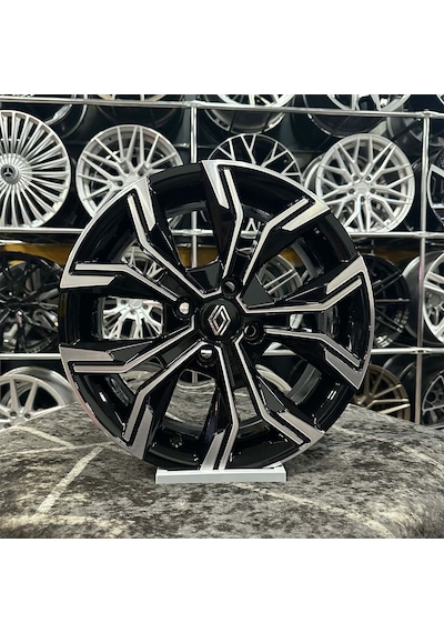 15" İnç 4x100 Clio İcon Renault Black Diamond Jant Takım