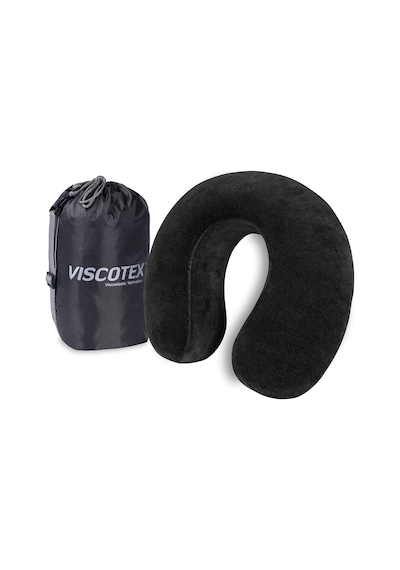 Visco Ortopedik Boyun Yastığı 32x30x10 Cm, Siyah