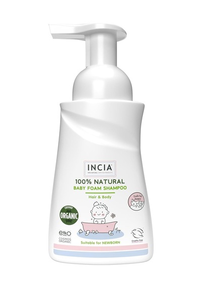 %100 Doğal Organik Sertifikalı Bebek Köpük Şampuanı Saç Vücut Lavanta Konak Önleyici Yenidoğan 200 Ml