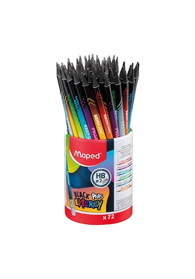 Maped Black Pep's Energy Silgili Kurşun Kalem Hb 852002 Çok Renkli