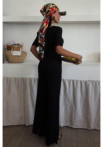 Triko Bluz Pantolon İkili Takım 10084-025 Siyah