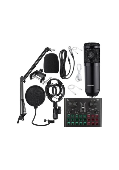 Bm600 Filtreli Condenser Mikrofon V8 Plus Ses Kartı Ve Standlı Set