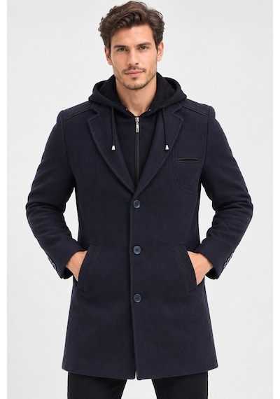 Plt9371 Dewberry Erkek Palto-diagonal Lacivert-2