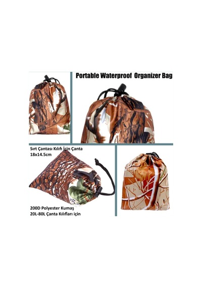 Omeniv Sırt Çantası Kılıfı İçin Çanta Kese Outdoor Orman Camo