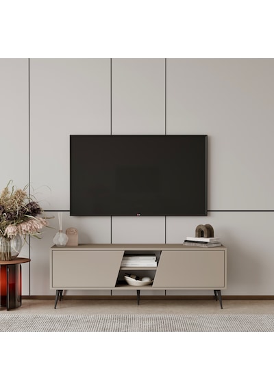 Roma Tv Ünitesi 120 Cm Mdf Metal Ayak Kum Taşı