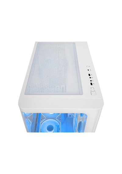 Rampage Loopy Beyaz 7 12cm Argb Fan Kontrolcü Temperli Cam Kumandalı Atx Mid-t Gaming Oyuncu Kasası