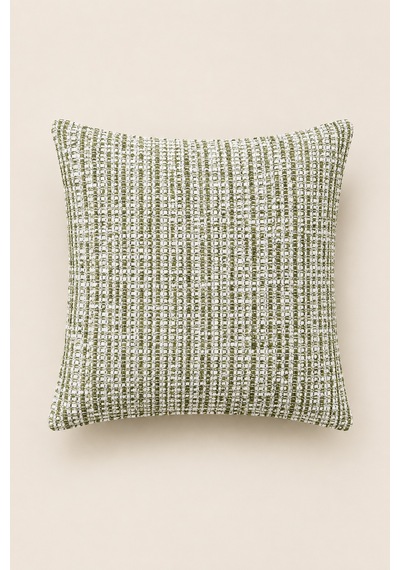 Fuly Consept Coastweave Olive Dekoratif Kırlent Kılıfı Adaçayı Yeşili Dokuma Görünümlü Modern Organic Kırlent Yeşil